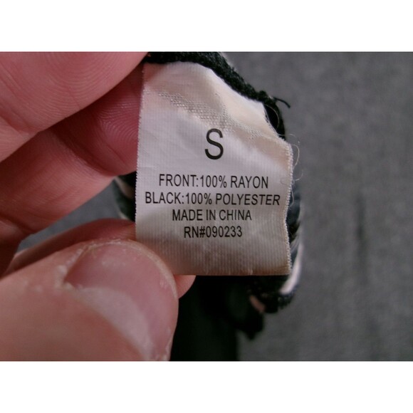 Kirra Blouse Women Small Black Beige Geometric Chiffon Sheer Beachy Summer - Picture 7 of 11